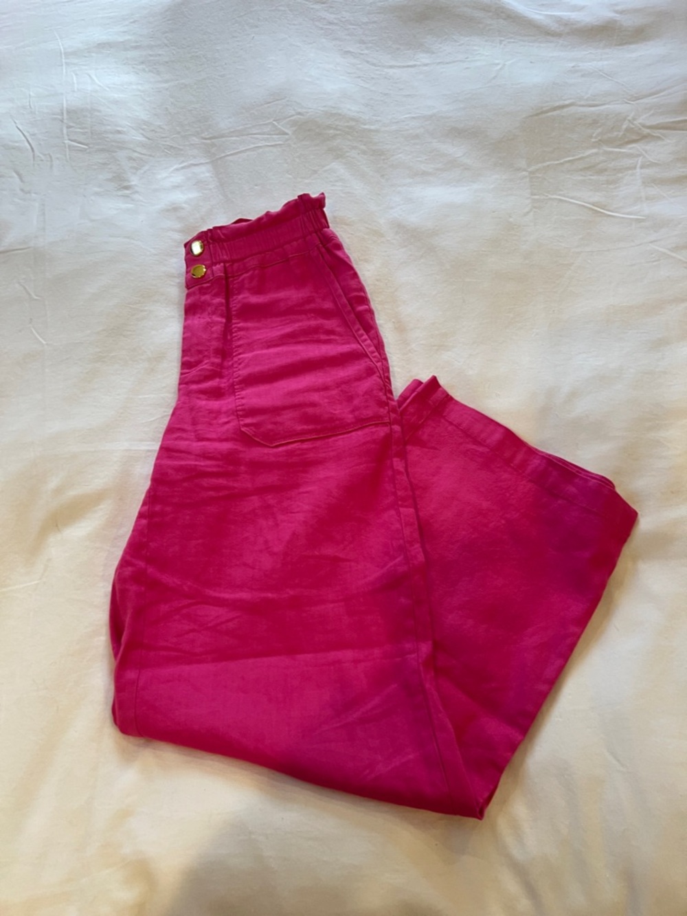 Petite Linen-Blend Paperbag-Waist Pants by I.N.C. International Concepts - Picture 7 of 8